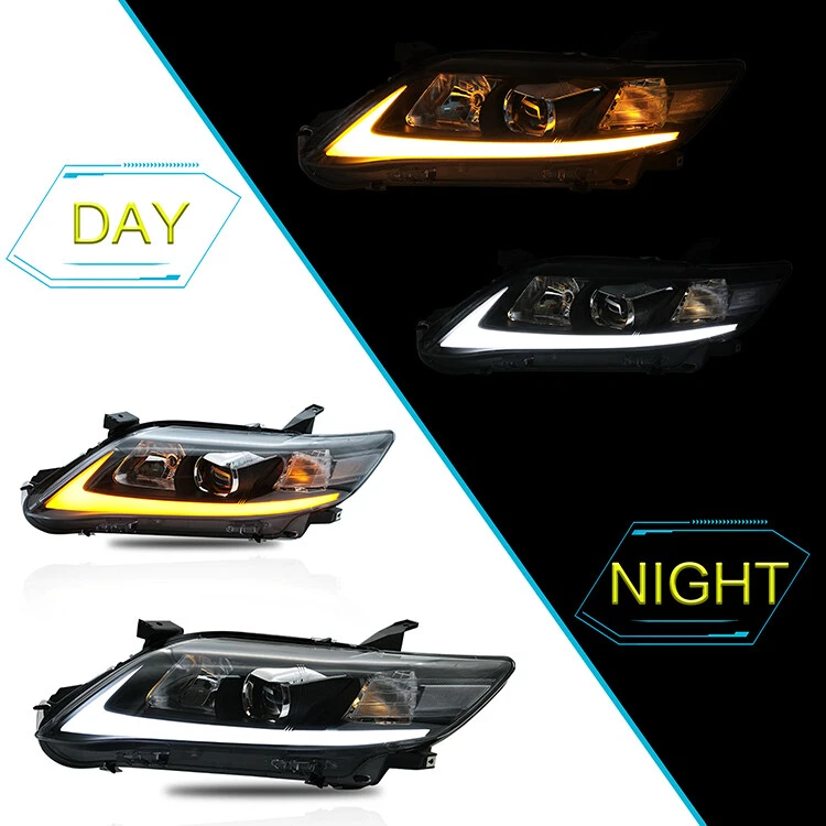 2* VLAND LED DRL Headlights For 2009-2011 Toyota Camry W/ Sequential Indicator - Image 2 of 4