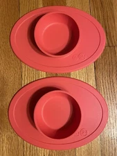 ezpz The Tiny Bowl Infant Placemat Bowl in One Baby Toddler Self-Feed - Red