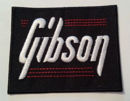 Gibson Guitar Patch Embroidered Applique~@ 3" x 2 3/8"~Iron Sew On~Ships FREE - Picture 1 of 1