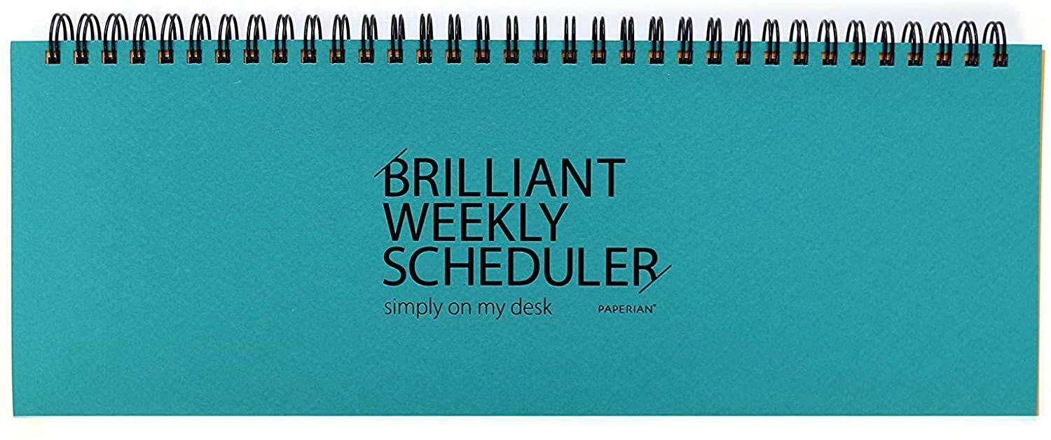 Brilliant Weekly Scheduler - Wirebound Undated Weekly Planner Pad Scheduler (...
