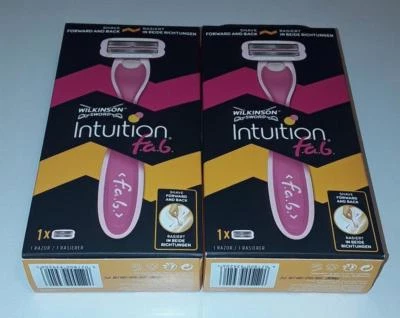 2 x Wilkinson Sword Intuition FAB Ladies Razor Multi Direction New Sealed