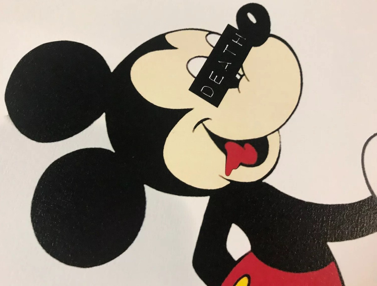 VERY RARE DEATH NYC MIDDLE FINGER MICKEY 2012 Signed & #AP/100