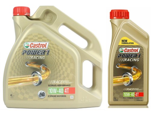 Castrol Power 1 Racing 4t 10w 40 Sn Ma 2 Totalmente Sintetico Aceite De Motor De Motocicleta Ebay