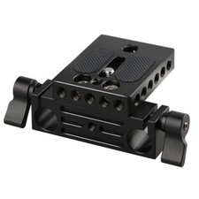 Camera Baseplate with 1/4" Mounting Screw 15mm Railblock for Canon/Nikon/Sony