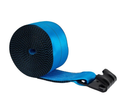 4''x40' Blue Winch Straps w/ Flat Hook WLL 5400 # Cargo Control for Flatbed Truck