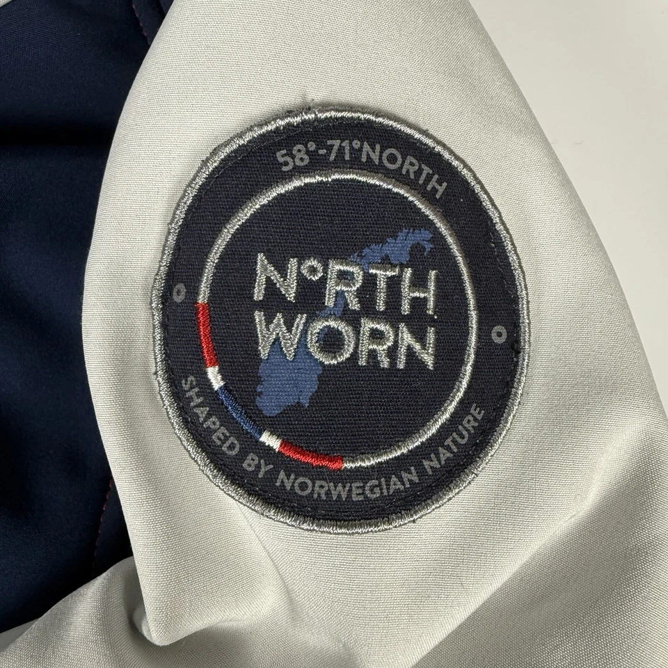 North Worn Women's Blue Softshell Coat Size Large Bergen Norway Waterproof Zip - Image 4 of 4