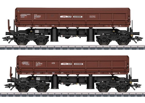 Märklin 48460, 2 vierachsige offene Seitenkippwagen Bauart Fas H0 1:87 | Zustand: Neu