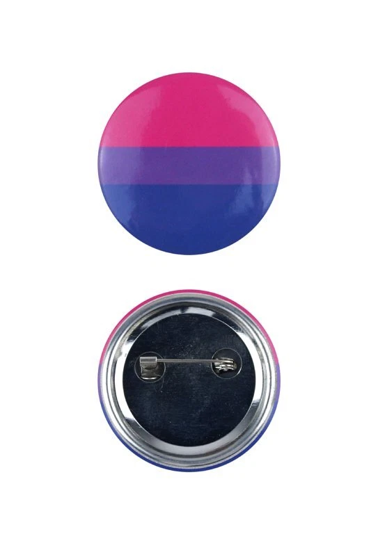 HENBRANDT Bisexual Pride Badge - 4cm - Button Pin LGBTQ+ Pride Flag Rainbow Festival