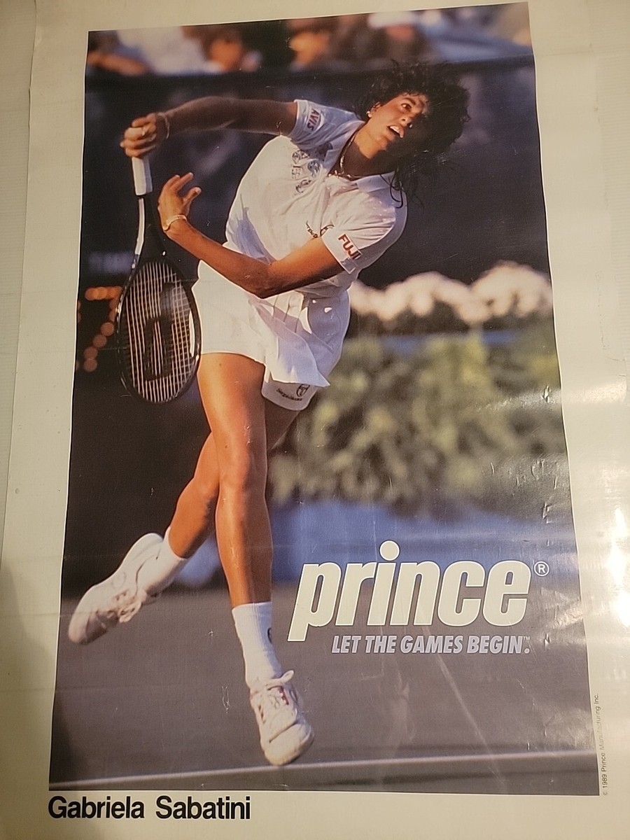 PRINCE TENNIS POSTER 1989 GABRIELA SABATINI VERY RARE | eBay