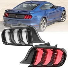 Tail Lights LED Sequential For 2015+ Ford Mustang Turn Signal Clear Euro Style