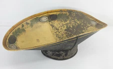 Antique Rustic Folk Art Americana Painted Toleware Fruit Centerpiece Bowl Tole