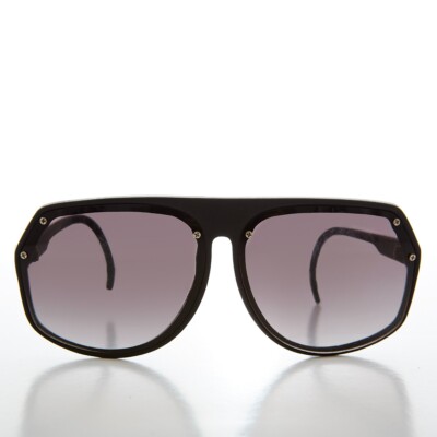 Lightweight Black 80s Aviator Sporty Sunglasses - Schmitz