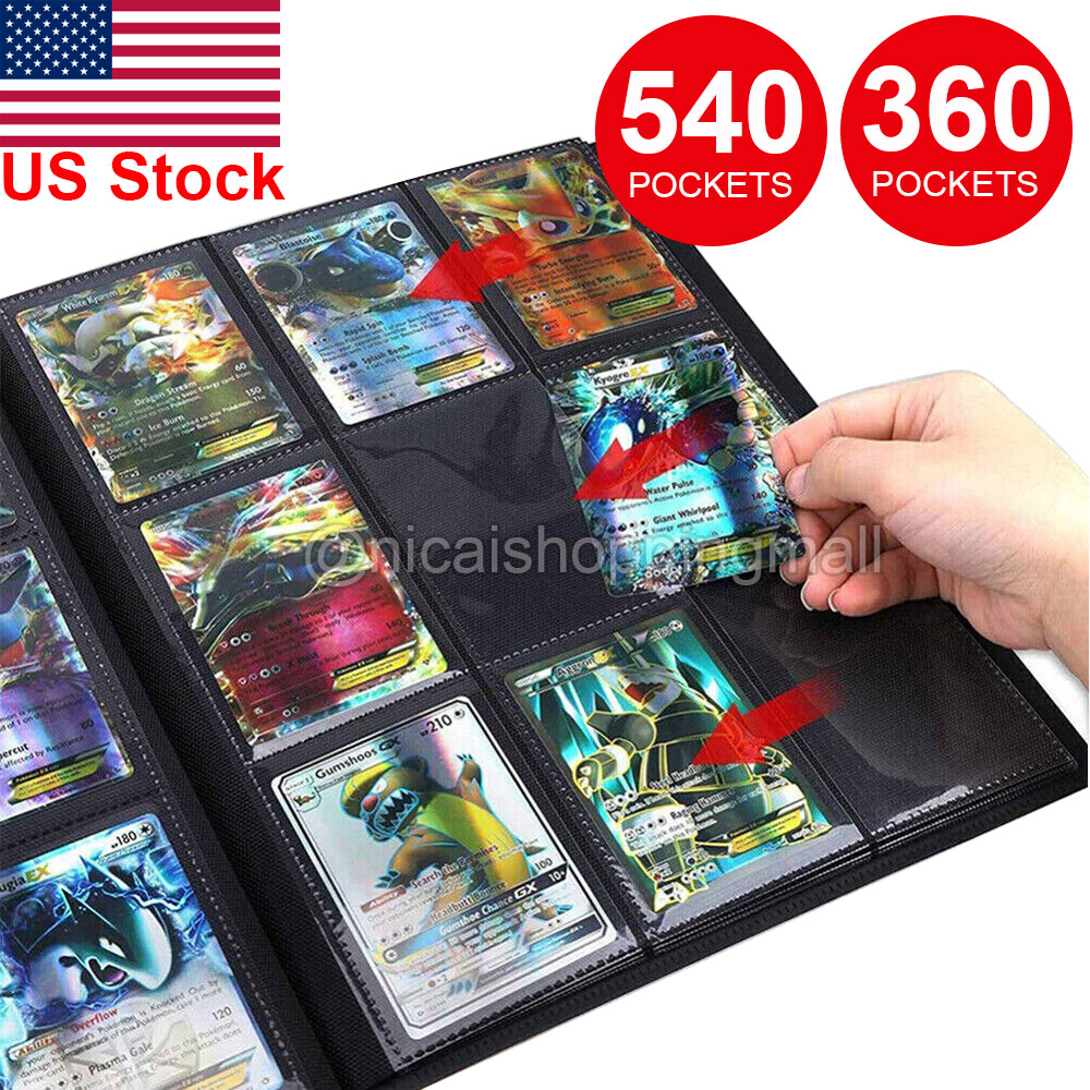 150 card binder 540 Cards Pocket Binder with Strap 9 Pocket Storage Trading Cards Album  Folder