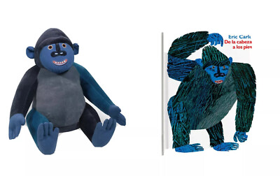 Eric Carle Head To Toe Gorilla & Spanish Book Set 12” Soft Stuffed