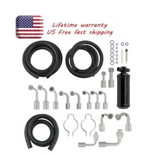 134a Ac Ac Air Conditioning Hose Fittings R-ring Kit With Black Drier