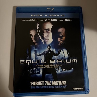 Equilibrium Blu-Ray, 2002 Sci-Fi, Christian Bale, Emily Watson, Sean Bean, Bonus