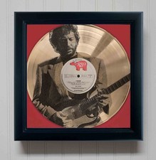 Eric Clapton Slow Hand Framed Gold Etched LP Shadowbox