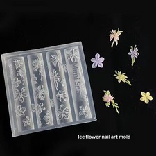 Flower Nail Art Mold Silicone Five-Petaled Flowers Pattern Nail Art Decorations