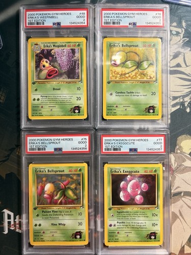 Erika's Bellsprout (1st Edition) graded PSA 2 for sale on eBay