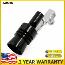 Black Blow Off Valve Noise Turbo Sound Whistle Simulator Muffler Tip Car Kit Xl