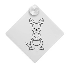"Känguru Umriss" Saugnapf Auto Fenster Schild (CG00037151)