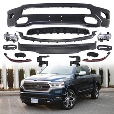 Front Bumper Cover w/ Fog Light For Dodge RAM 1500 2019-2022 Primed Replacement