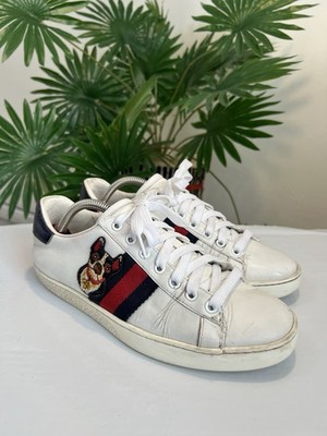 Gucci Calfskin Web  Year Of The Dog  Ace Sneakers EU 37.5 || US 7