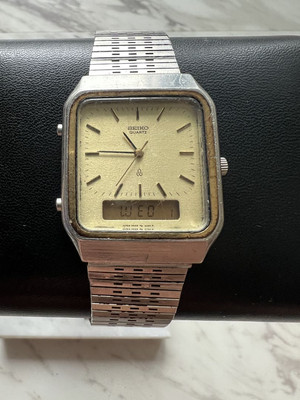 Seiko H449-5050 Digital-Analog Quartz Men Battery Replaced Digital