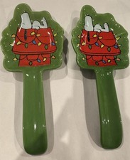 Peanuts Snoopy Christmas Spoon rest x2