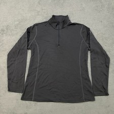 Spyder Gray Performance Activewear 1/4 Zip Sweater Pullover Women's Size XL