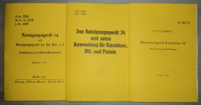 3x Dienstvorschrift Reinigungsger&auml;t 34 & Minensuchger&auml;t Frankfurt 42 - 2.WK