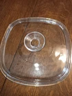 Vintage Pyrex A-9-C Corning Ware Clear Square Glass  Lid Replacement. NO CHIPS