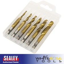 Sealey Combination Drill & Tap Bit Set M3-M10 Hex Shank 6pc