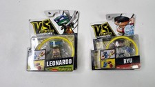 Juego de figuras VS Rip-Spin Warriors Leonardo & Ryu TMNT Street Fighter