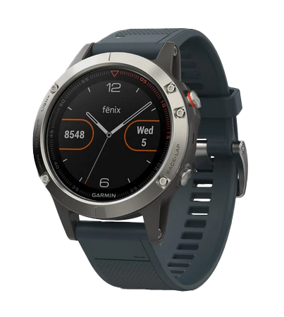 Garmin Fenix 5 Silver Granite Blue Band GPS Smartwatch 010-01688-01-image