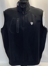 Bobby Jones X-H20 Golf Vest Men's Size 2XL 1/4 Zip Black Sleeveless SEE LOGO