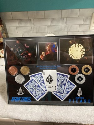 Star Trek TNG/Picard Custom Poker Cards and  Chips Display
