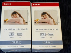 Canon SELPHY CP KP-108IN Color Ink/Paper Set 4x6 in 108 Sheets Postcard