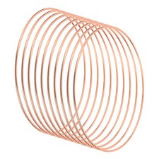 10PCS 6.3 Inch Dream Catcher Rings Metal Macrame Wreath Rose Gold