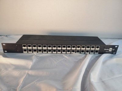 StudioHub 32-Port RJ45 Rackmount Break-Out-Box Audio Patch Panel Broadcast