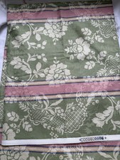 P. Kaufmann Pink Green STRIPE DECORATOR FABRIC 54" x 144"