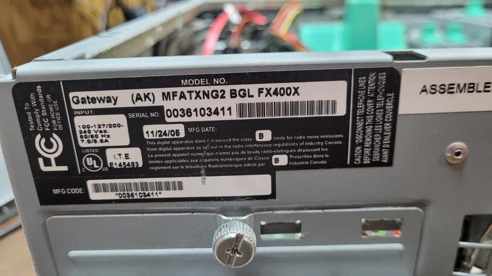 Gateway FX400 MT 英特尔奔腾 D 2.8GHZ 3GB RAM 250GB WIndows XP Pro — 第 4/4 张图片