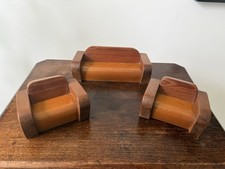Vintage 1950s Handmade Wooden Dolls House Sofa And Chairs