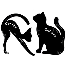 TailaiMei Eyeliner Stencils, Matte PVC Material Smoky Eyeshadow Applicators Guid