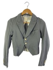 COMME des GARCONS Tailored Jacket Cut Off Short Length M Polyester GRY RO J005