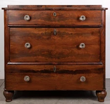 Antique 19thC Biedermeier Walnut Chest of Drawers. Vienna, c. 1820 Empire Period