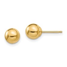 14k Yellow Gold Madi K Polished 6mm Ball Post Earrings Kids