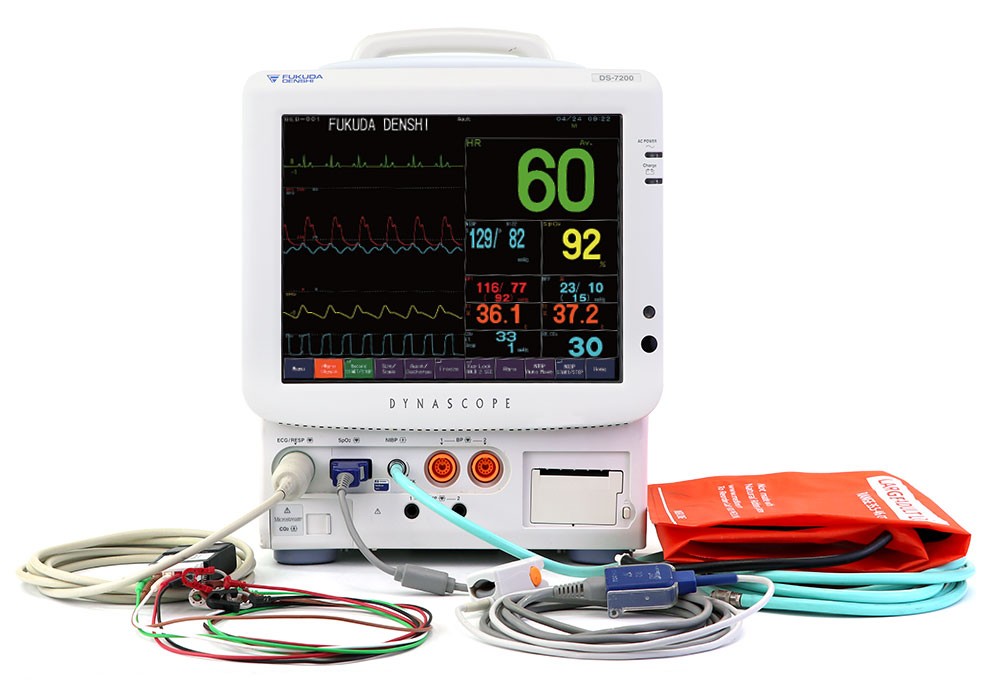 Fukuda Denshi Dynascope 7200 Portable Bedside Monitor with