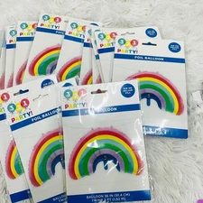 5 packages (5)- 321 Party! Rainbow Foil Helium Balloon Party Decoration XL 36"