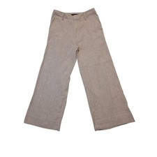 Banana Republic Wide Leg Linen Blend Pants Womens Size 4 Neutral
